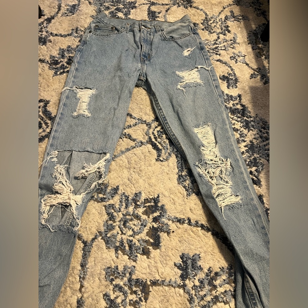 George Light Blue Distressed Boyfriend Jeans